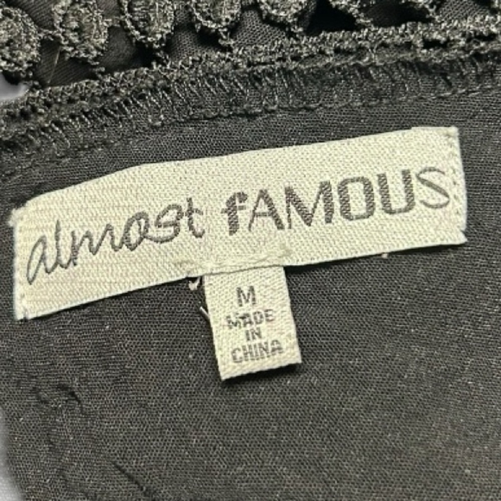 ALMOST FAMOUS Elegant Black Women's Dress Size M - Picture 4 of 5